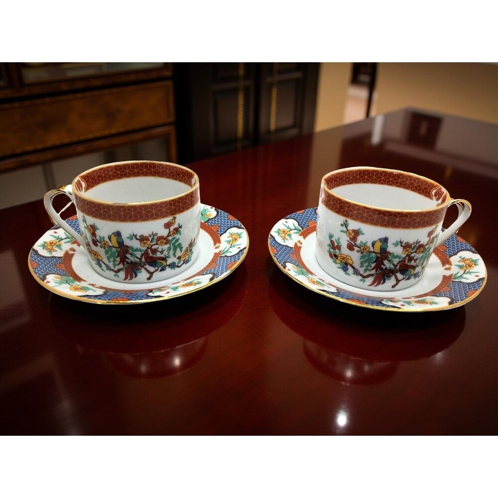 vintage liling fine china imperial garden 2pc. set of tea cup and saucer set.